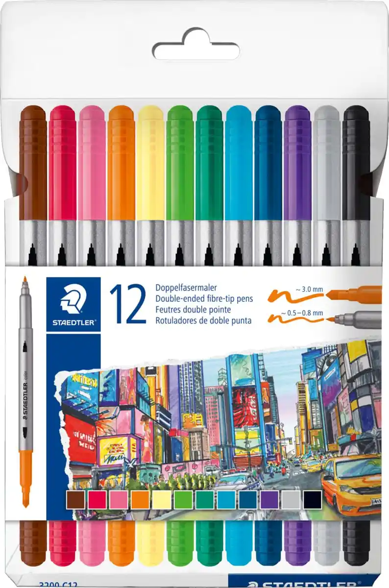 Bild 1 von STAEDTLER Dopperfasermaler-Set »Design Journey«, 12-teilig