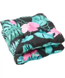 Komfortable Sitzkissen, schwarz bedruckt