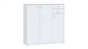 Kommode mit Schubladen weiß 109 cm - TEMPRA