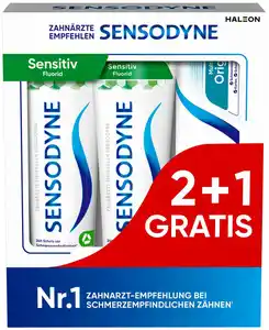SENSODYNE Zahncreme, 3 x 75-ml-Tube