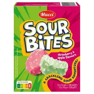 MUCCI Saure Pralinen 180 ml, Erdbeer/Grüner-Apfel
