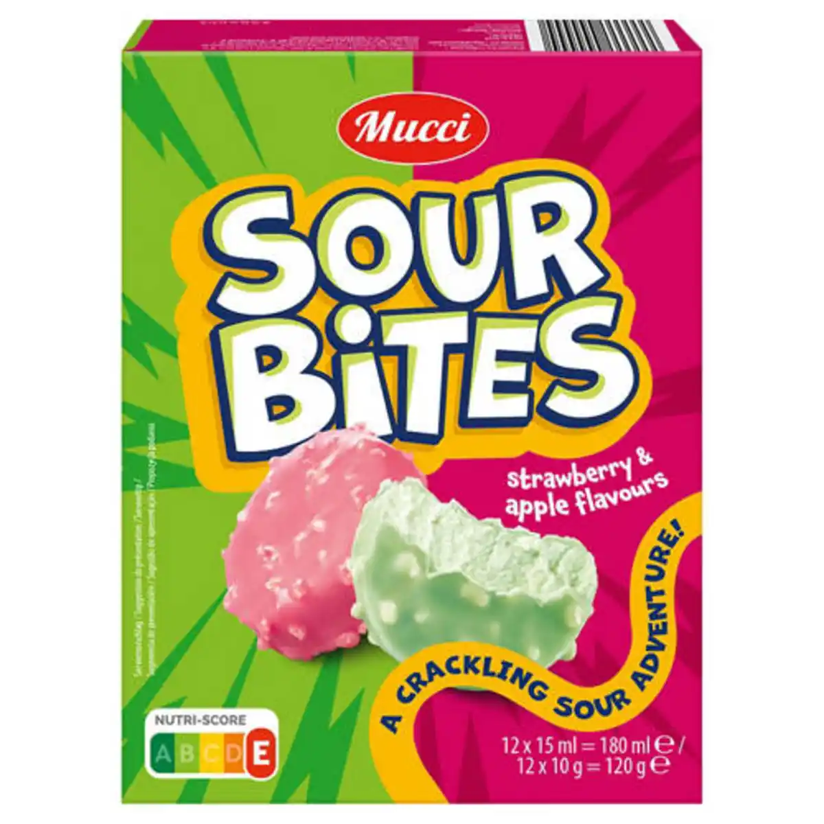 Bild 1 von MUCCI Saure Pralinen 180 ml, Erdbeer/Grüner-Apfel