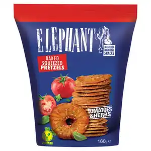 ELEPHANT Pretzels 160 g, Tomate & Kräuter