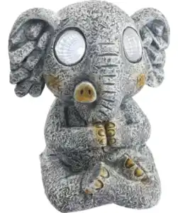 Solarleuchte in Tierform, grau