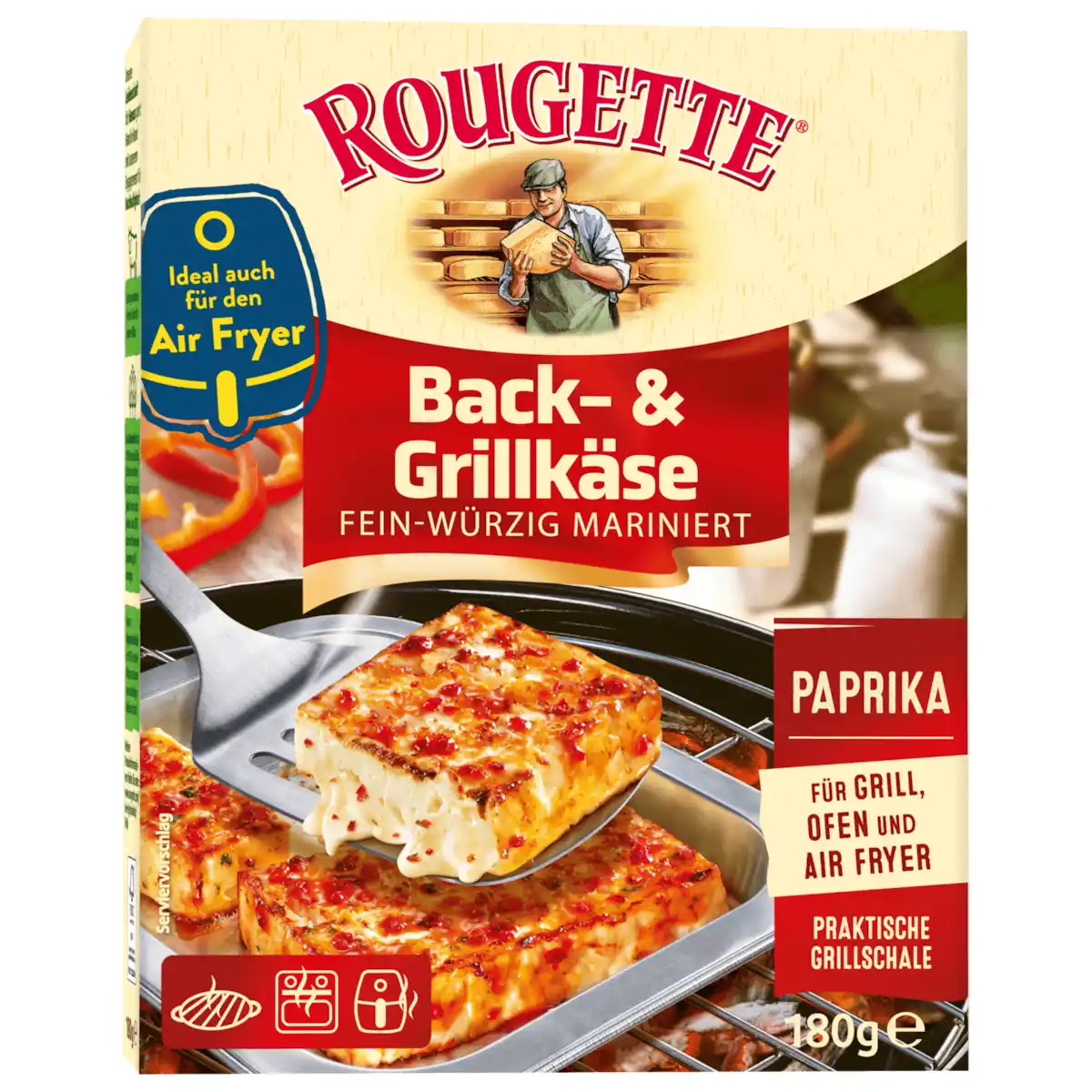 Bild 1 von ROUGETTE marinierter Back- und Grillkäse Paprika-Kräuter 180g