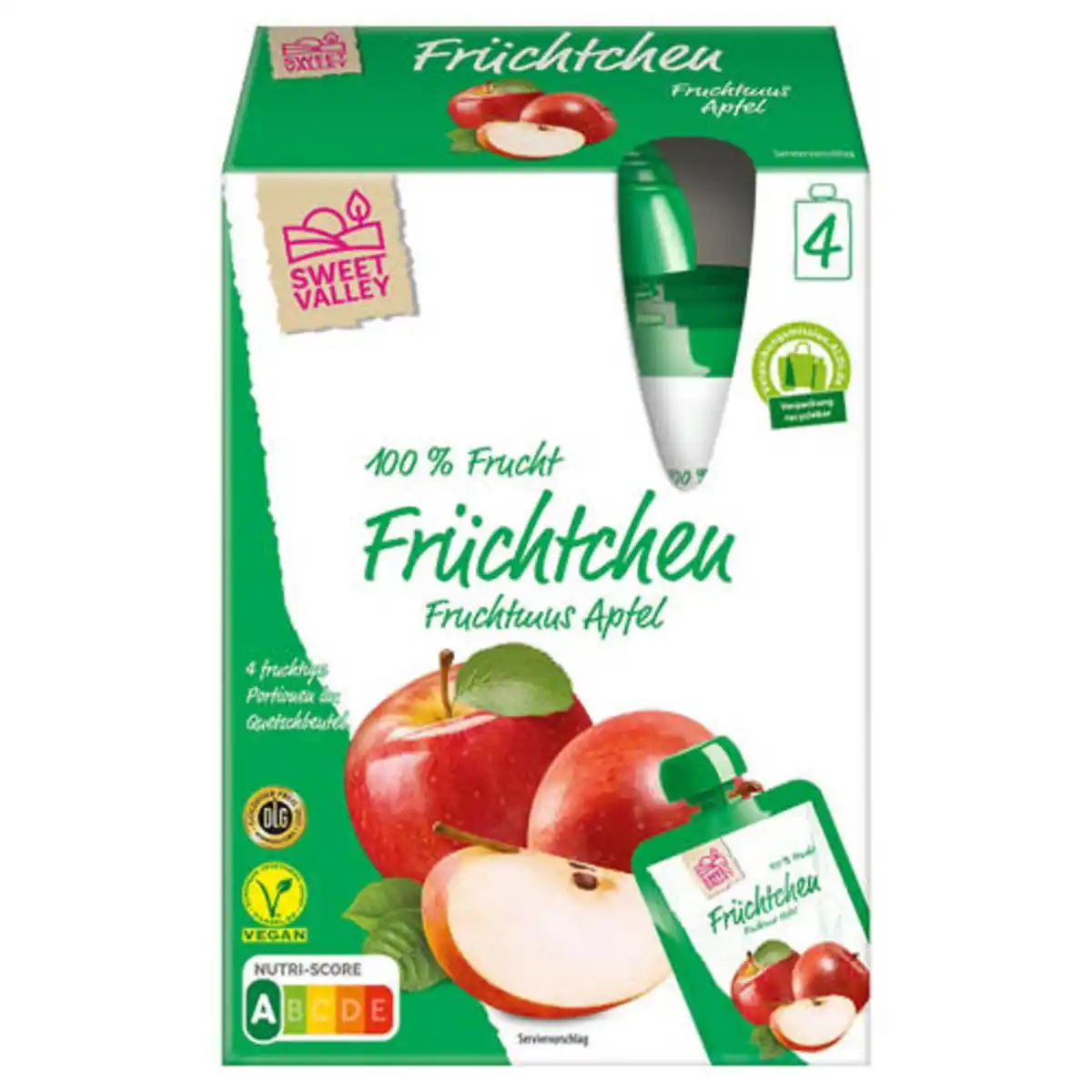 Bild 1 von SWEET VALLEY Früchtchen im Quetschbeutel 400 g, Apfel