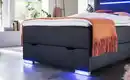 Bild 4 von Boxspringbett mit LED-Beleuchtung, Lederoptik, 120/200 cm