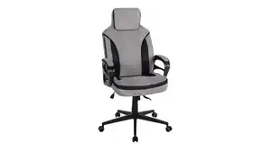 Chefsessel Webstoff schwarz - grau - Wippfunktion - SANDRO