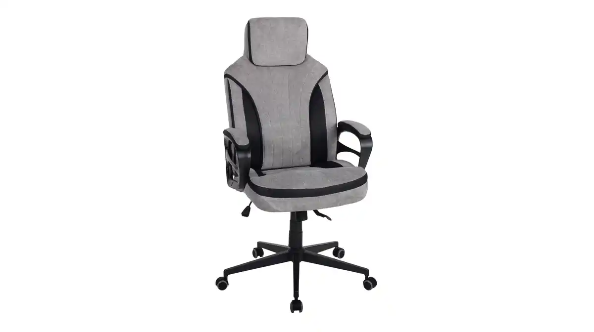 Bild 1 von Chefsessel Webstoff schwarz - grau - Wippfunktion - SANDRO