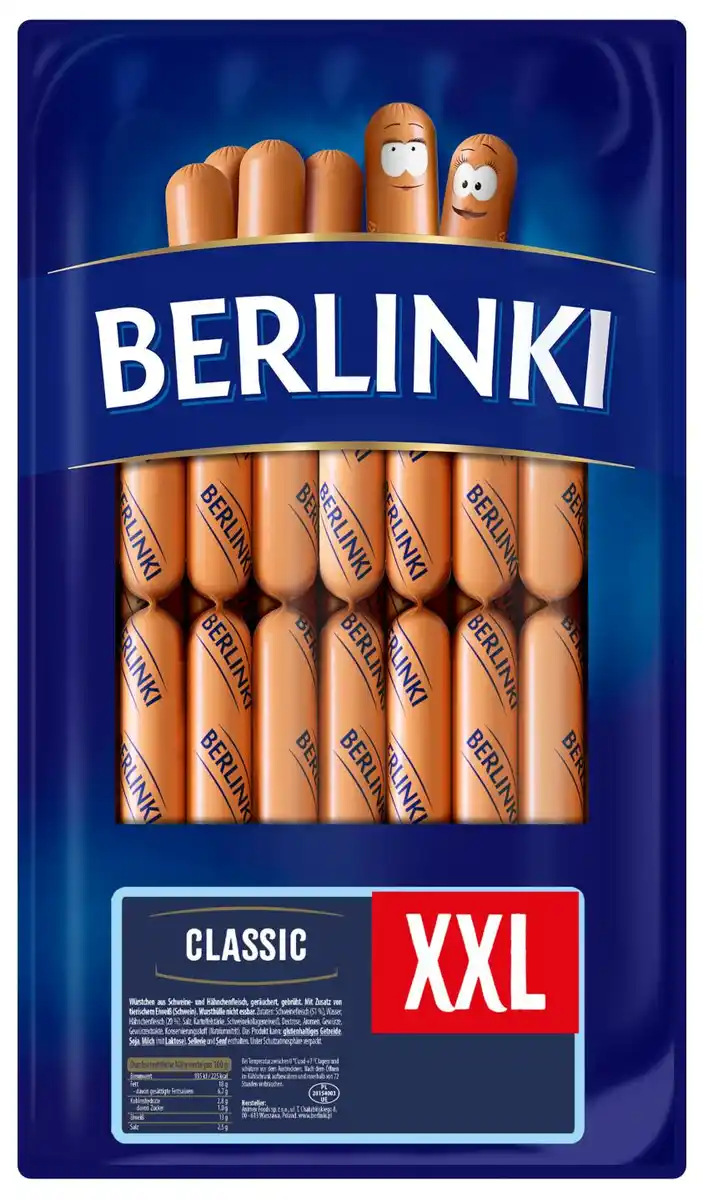 Bild 1 von BERLINKI Würstchen XXL, 1,5-kg-Packg.