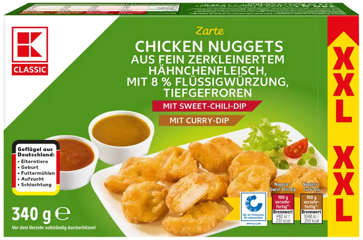 Bild 1 von K-CLASSIC Chicken Nuggets XXL, 340-g-Großpackg.
