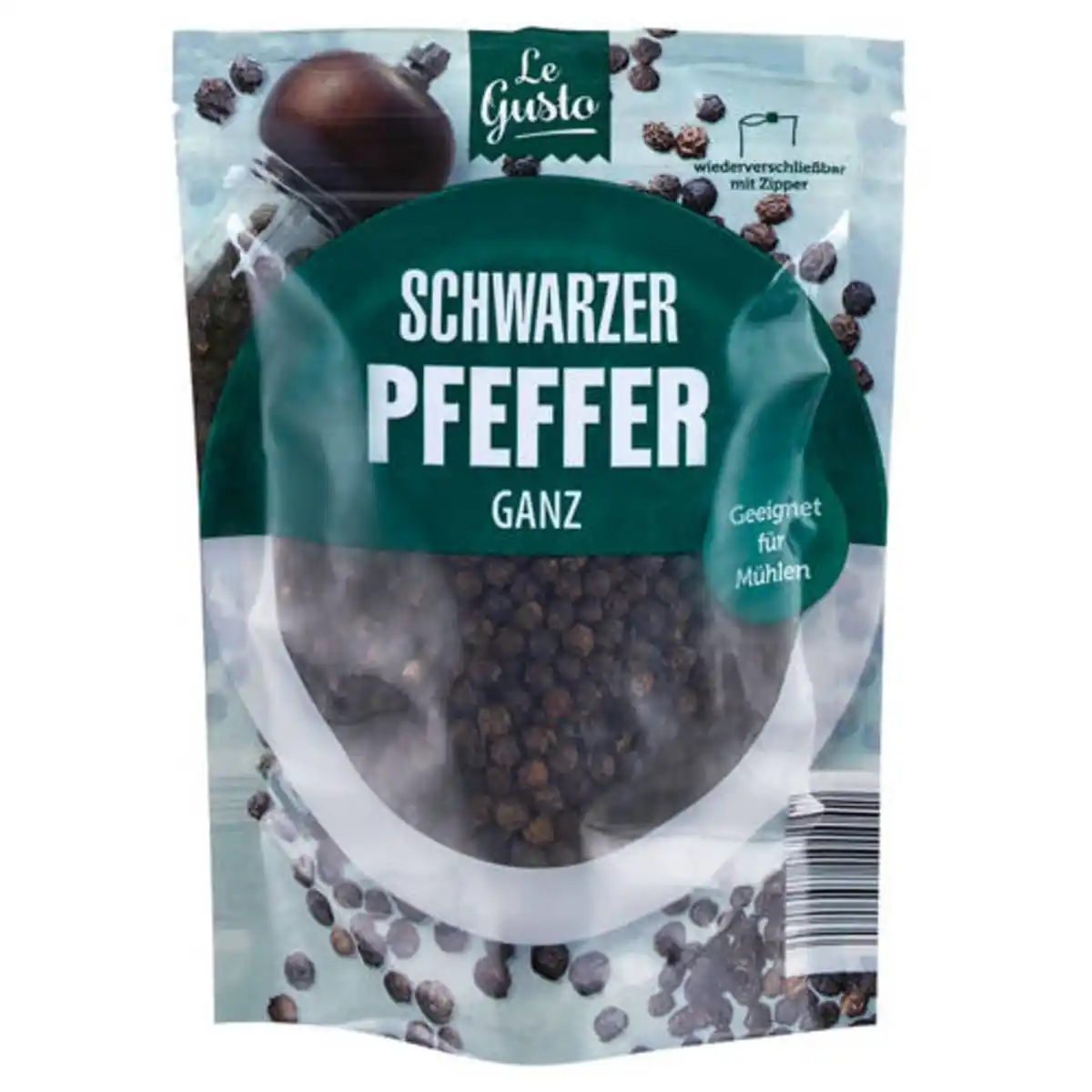 Bild 1 von LE GUSTO Gewürze im Nachfüllbeutel 130 g, Pfeffer, schwarz, ganz