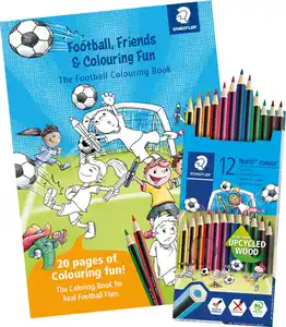 STAEDTLER Buntstifte-Set + Malbuch »Noris® colour«, 12-teilig
