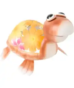 Garten Deko-Schildkröte aus Metall, bunt