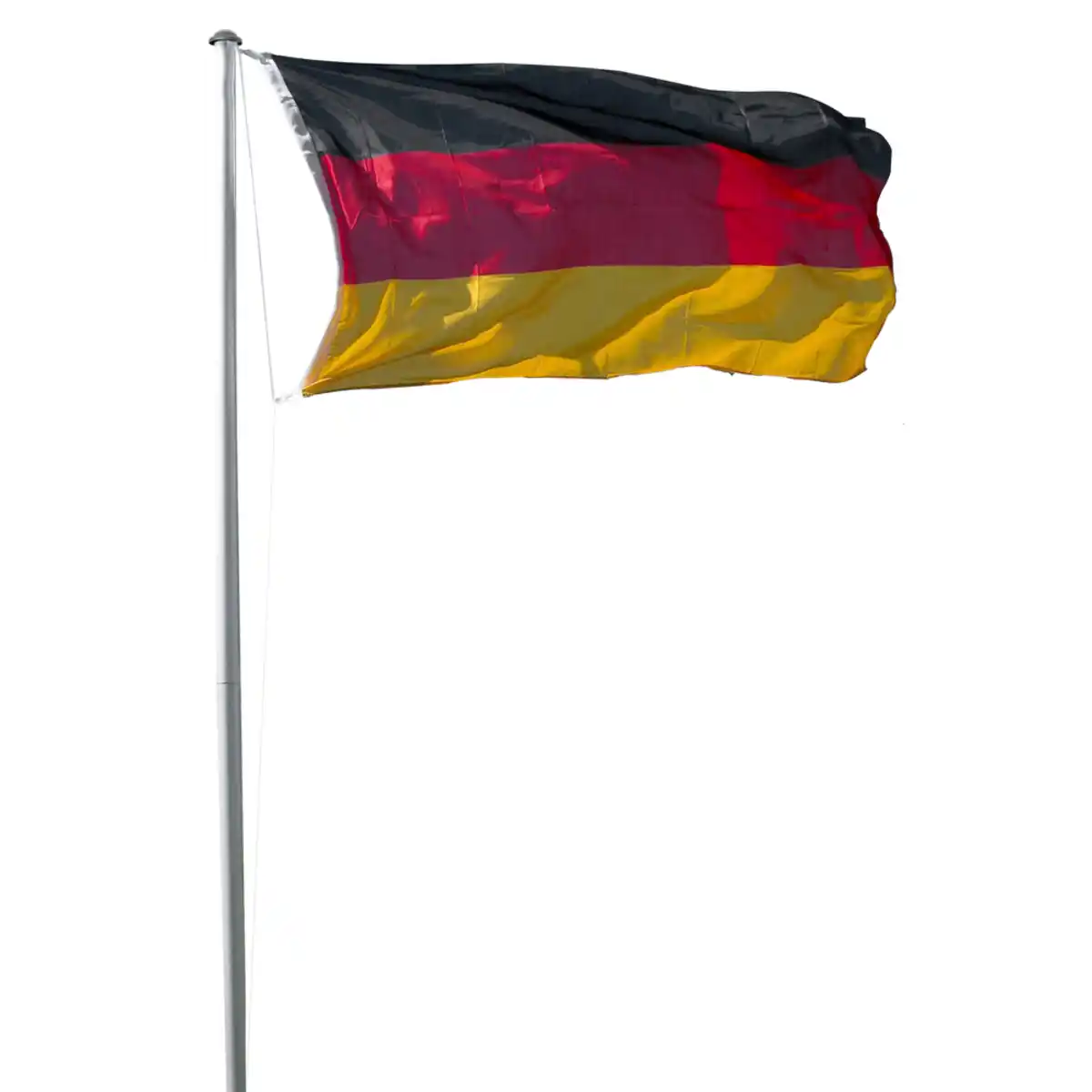 Bild 1 von Alu Fahnenmast 4-tlg. 6,2m inkl. Deutschlandflagge Fahnenstange Flaggenmast