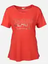 Bild 1 von Damen Shirt mit Glitzerprint und Glitzersteinchen Rosa