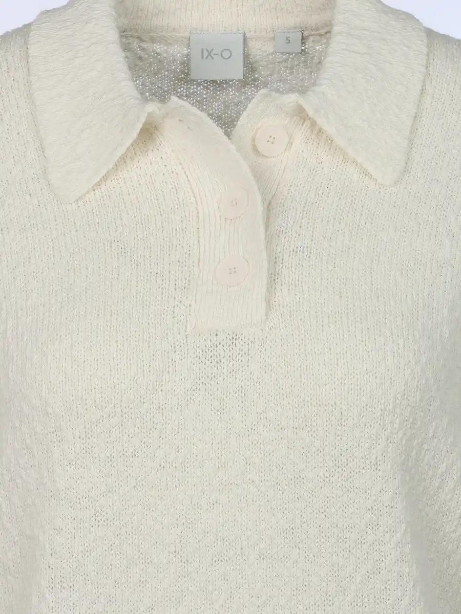 Bild 3 von Damen Kurzpullover mit Polokragen Weiß