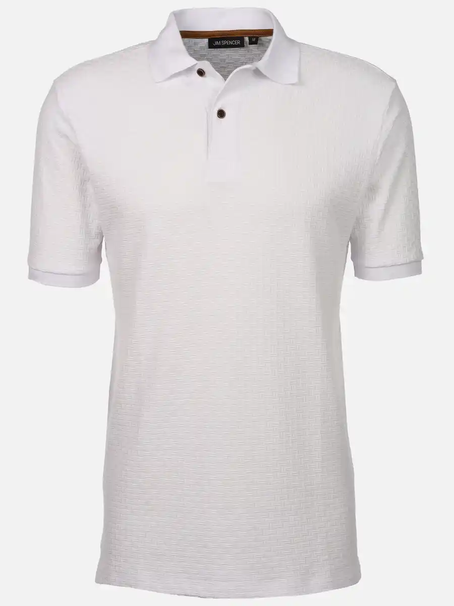 Bild 1 von Herren Poloshirt mit Struktur Weiß