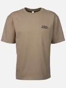 Herren Shirt mit Backprint Beige