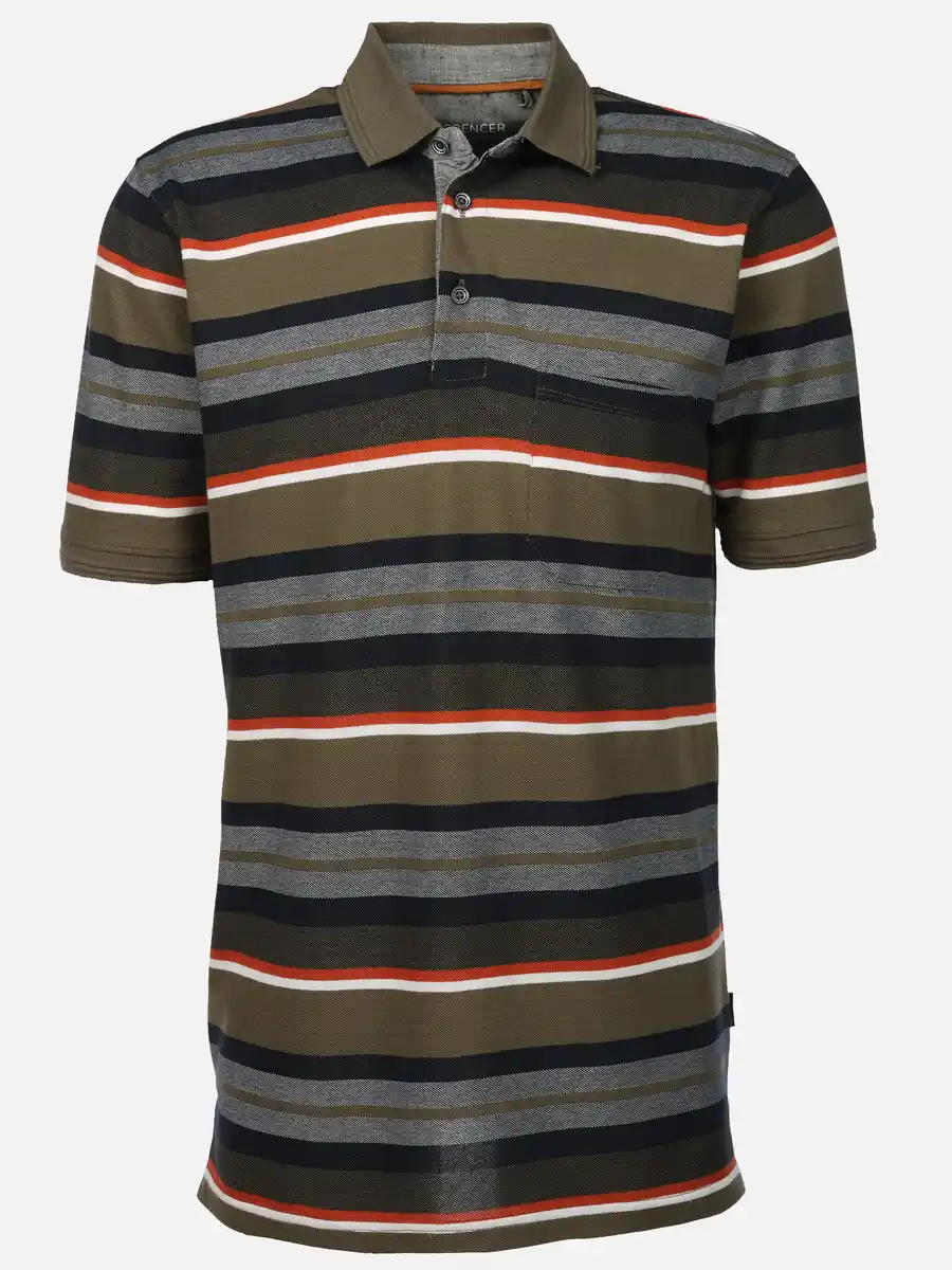 Bild 1 von Herren Poloshirt im Streifenlook Oliv