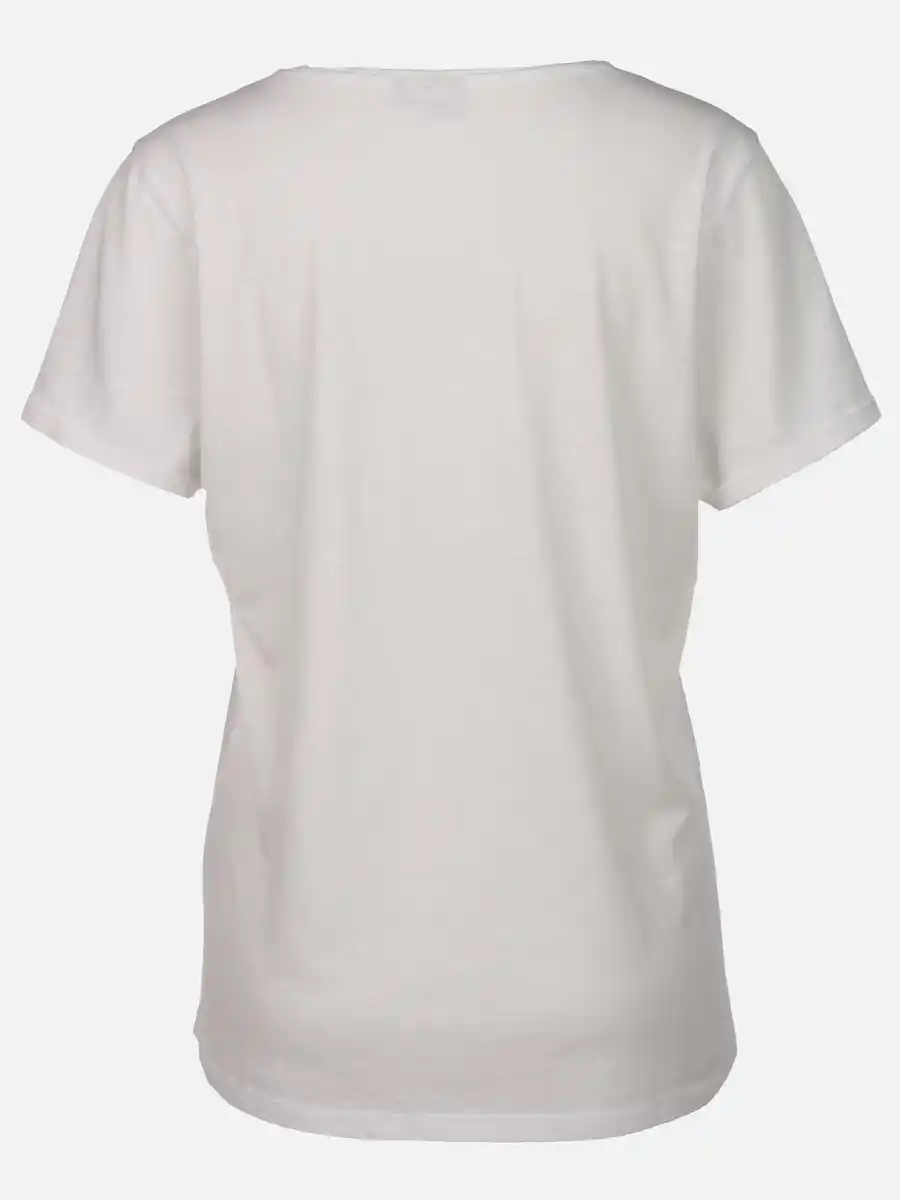 Bild 2 von Damen Shirt mit Glitzerprint und Glitzersteinchen Weiß