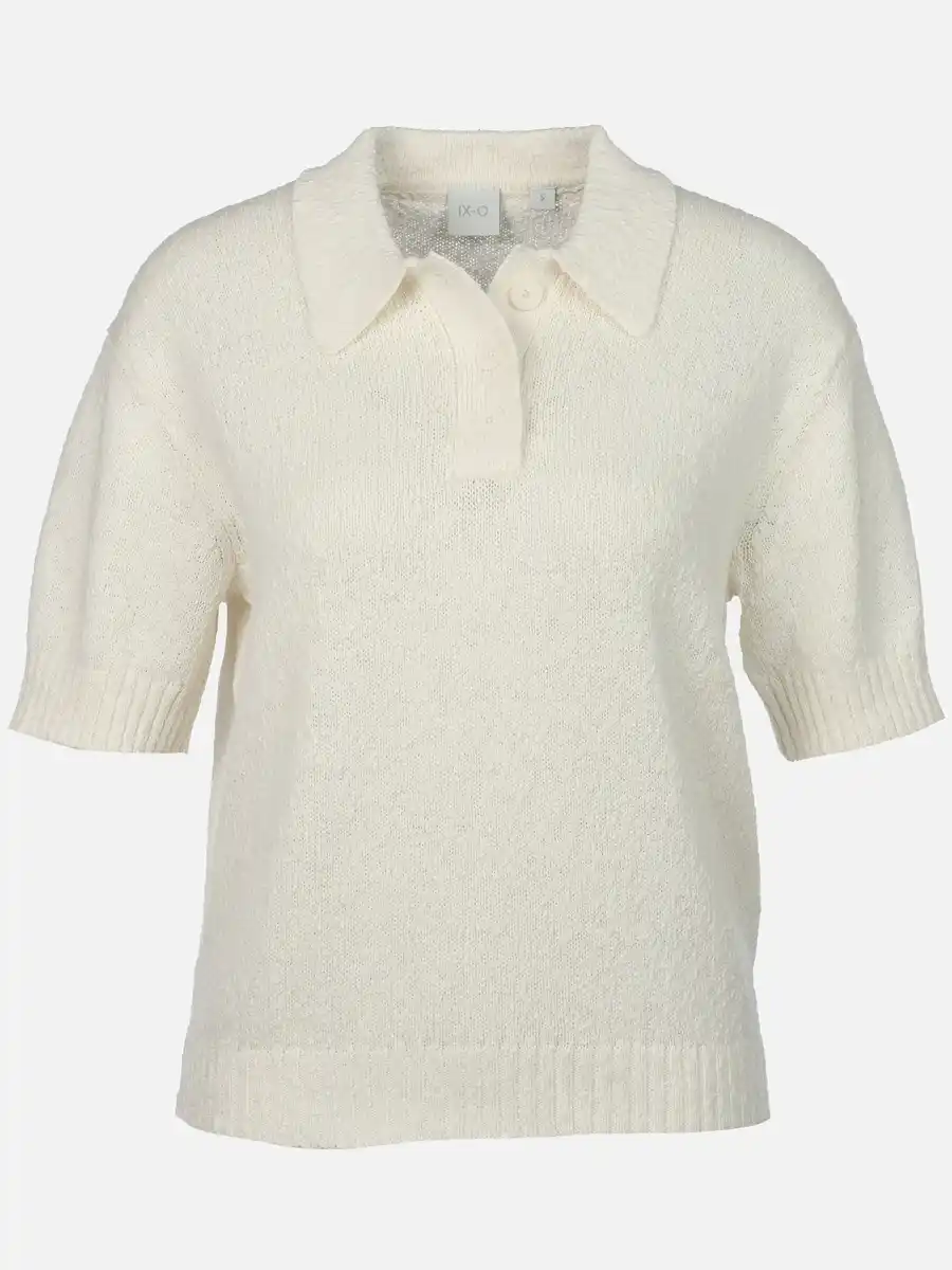 Bild 1 von Damen Kurzpullover mit Polokragen Weiß