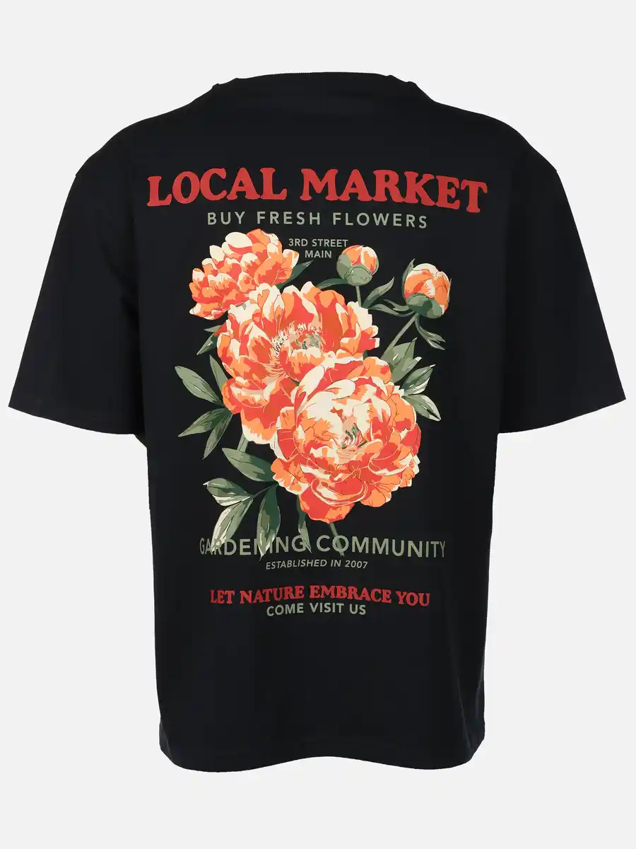 Bild 2 von Herren Shirt mit Backprint Blau