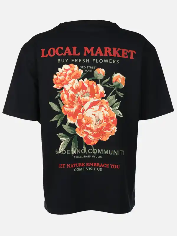 Bild 2 von Herren Shirt mit Backprint Blau
