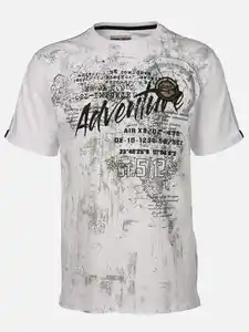 Herren Shirt mit Frontprint Weiß