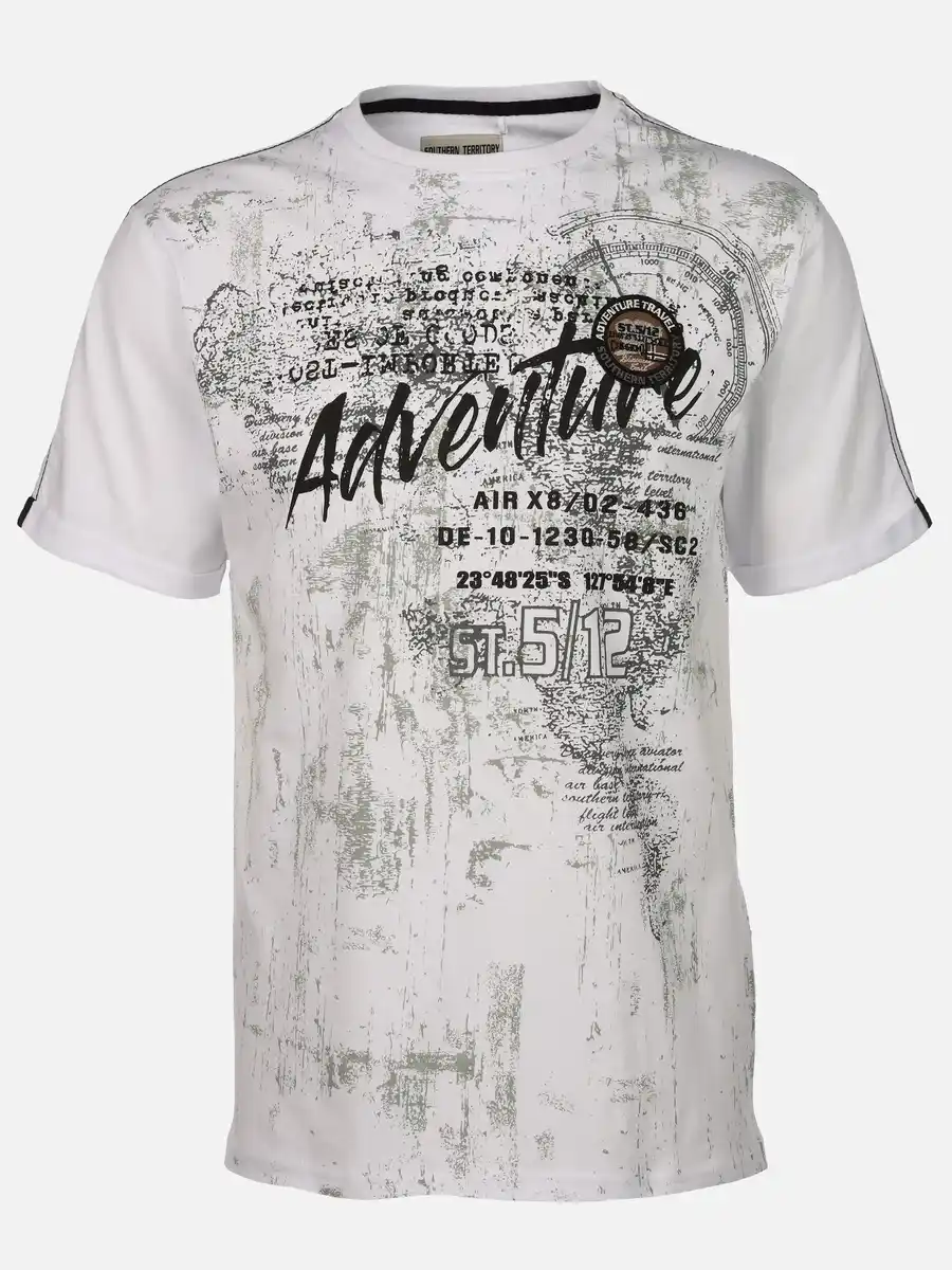 Bild 1 von Herren Shirt mit Frontprint Weiß