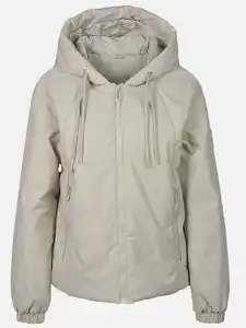 Damen Jacke mit Kapuze Beige