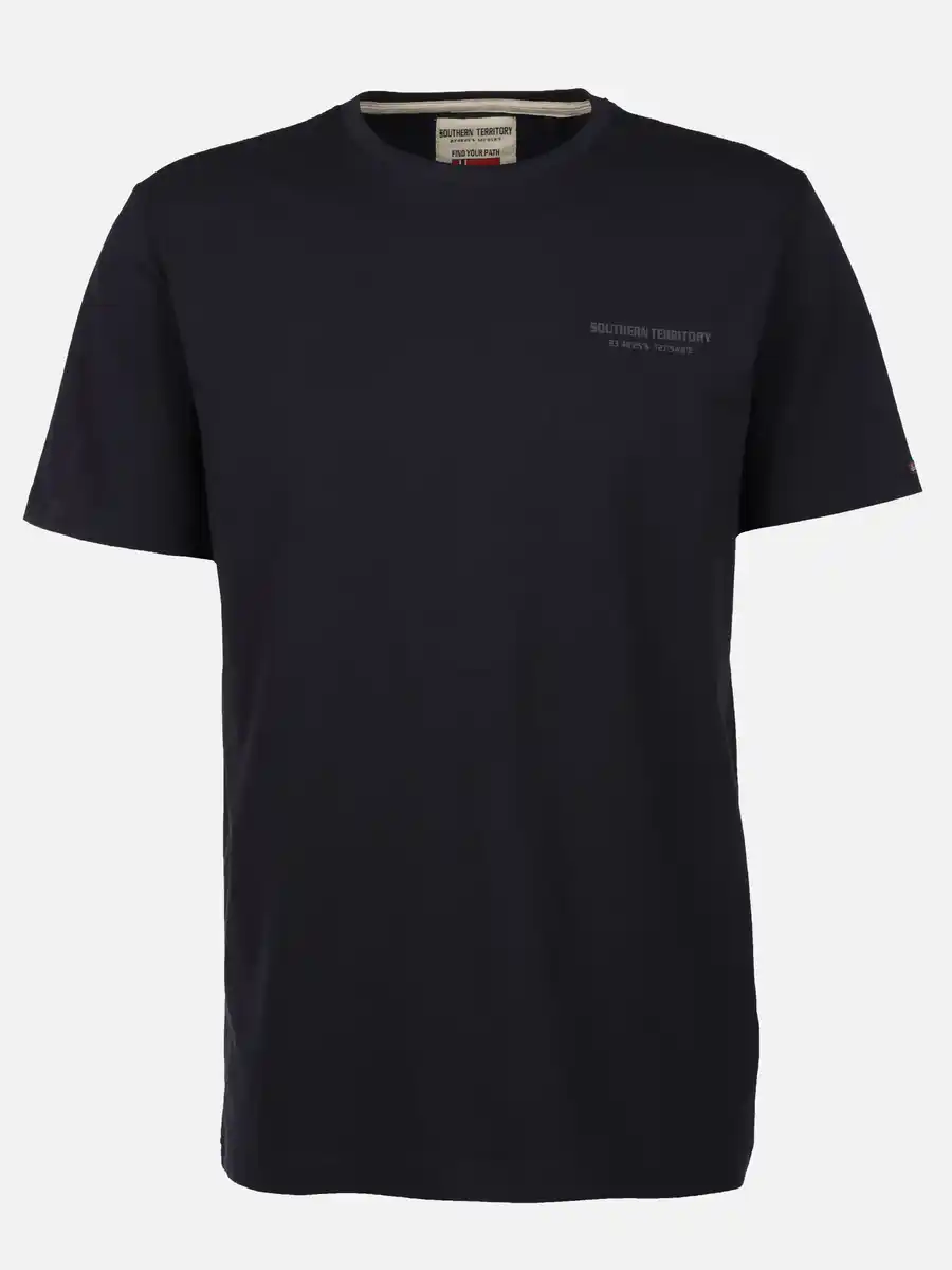 Bild 1 von Herren Shirt mit Logo-Schriftzug Blau