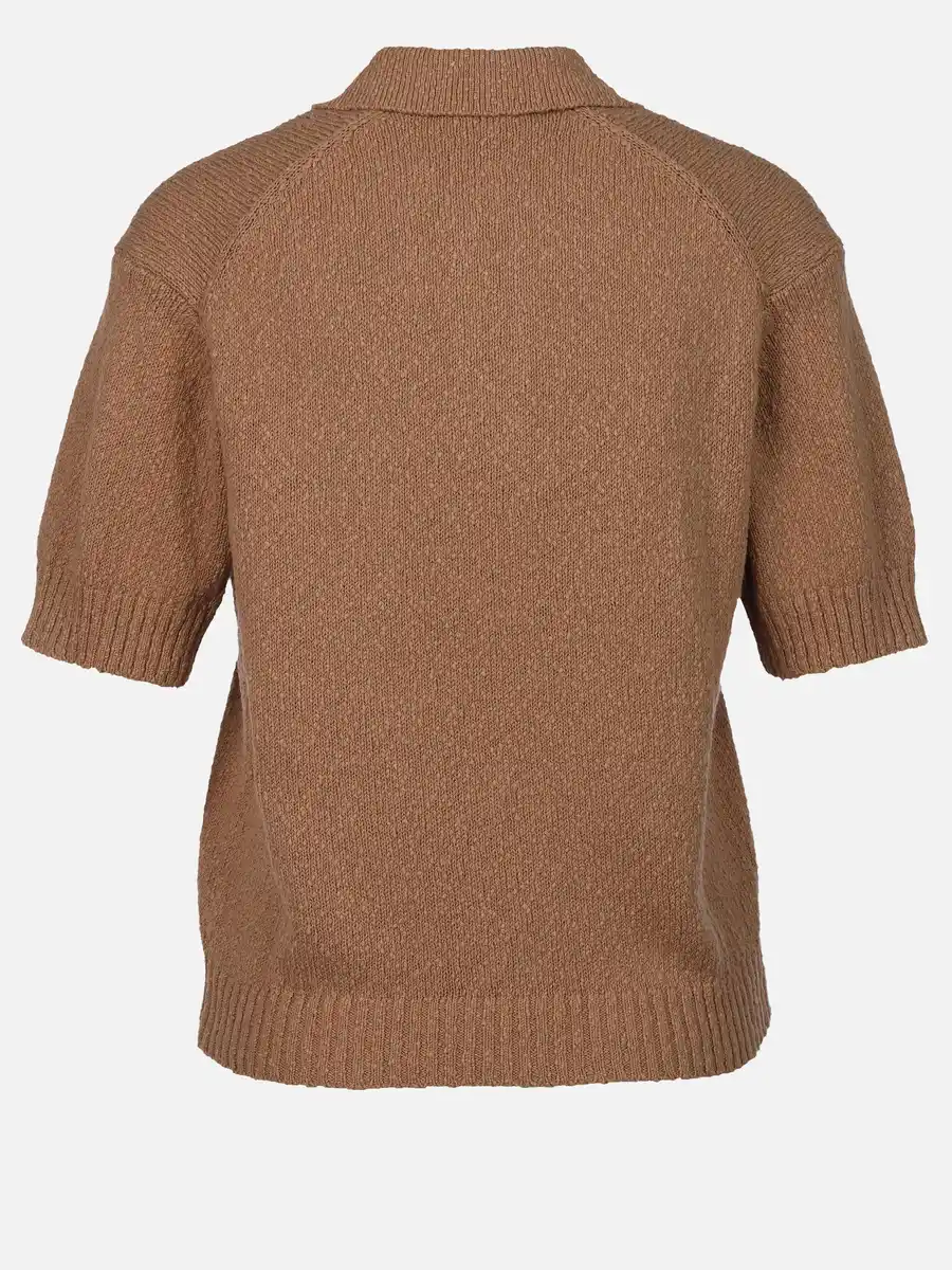 Bild 2 von Damen Kurzpullover mit Polokragen Braun