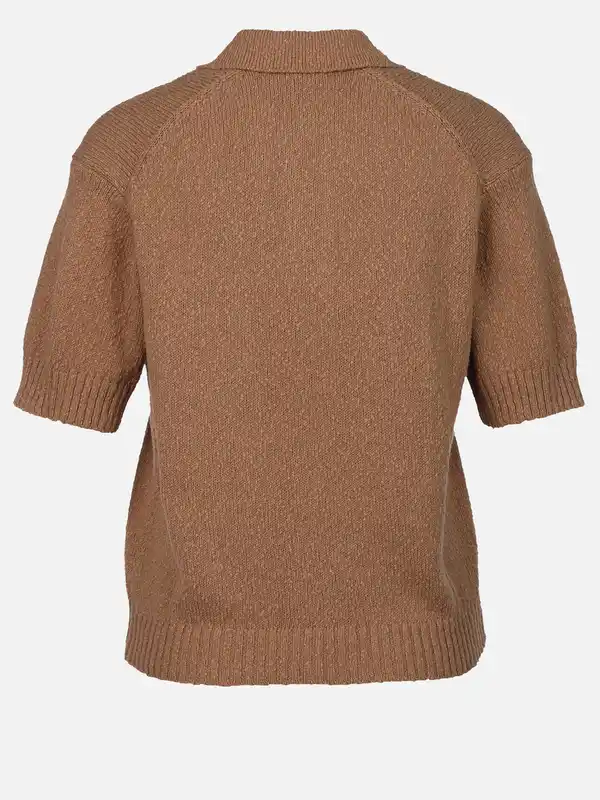 Bild 2 von Damen Kurzpullover mit Polokragen Braun