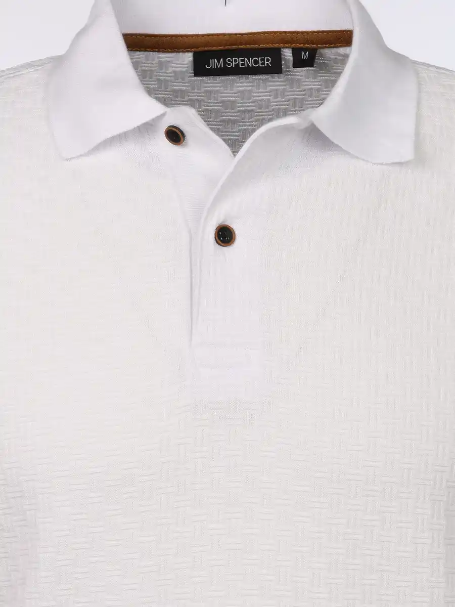 Bild 3 von Herren Poloshirt mit Struktur Weiß