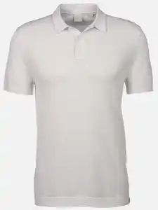 Herren Strickpolo Weiß