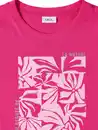 Bild 2 von Damen T-Shirt mit Frontprint Pink