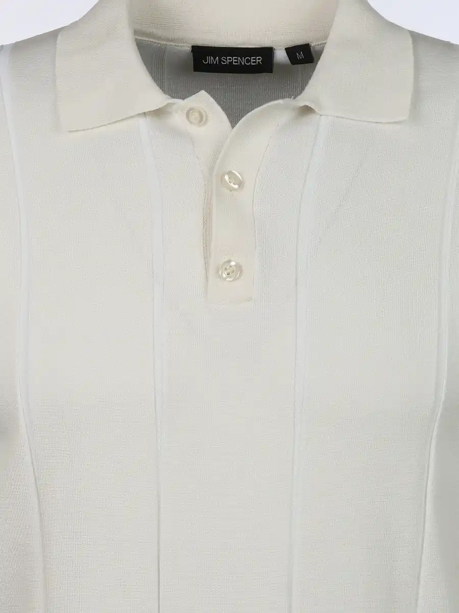 Bild 3 von Herren Poloshirt mit dezenter Struktur Weiß