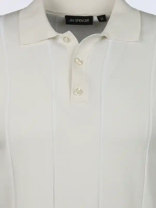 Bild 3 von Herren Poloshirt mit dezenter Struktur Weiß