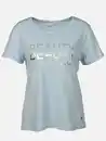 Bild 1 von Damen Shirt mit Glitzerprint und Glitzersteinchen Blau