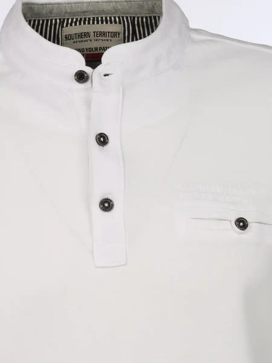 Bild 3 von Herren Henleyshirt mit Stickerei Weiß
