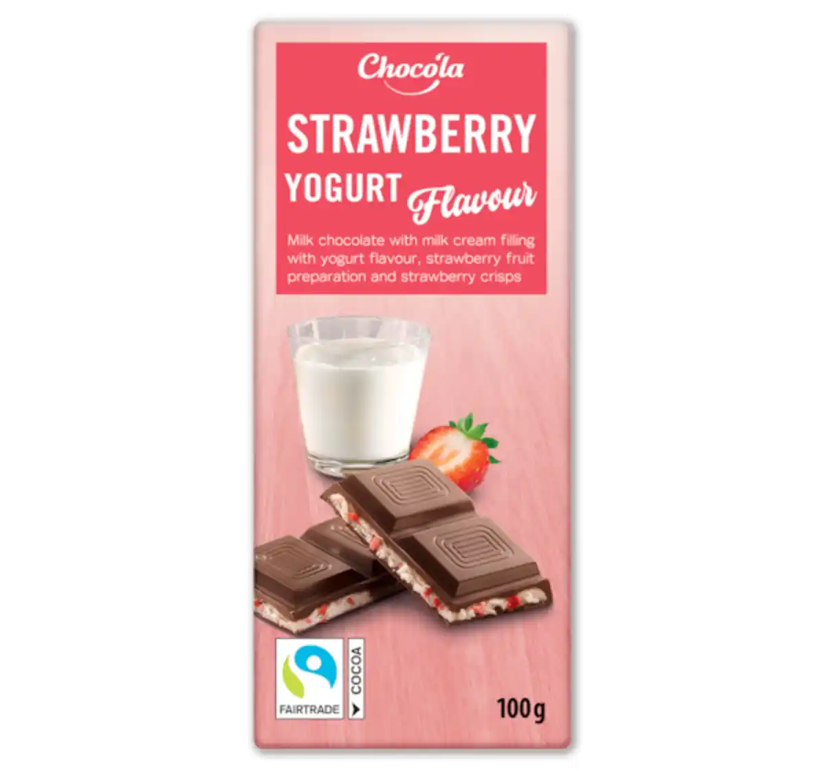 Bild 1 von CHOCO'LA Strawberry Yogurt Flavour Schokolade