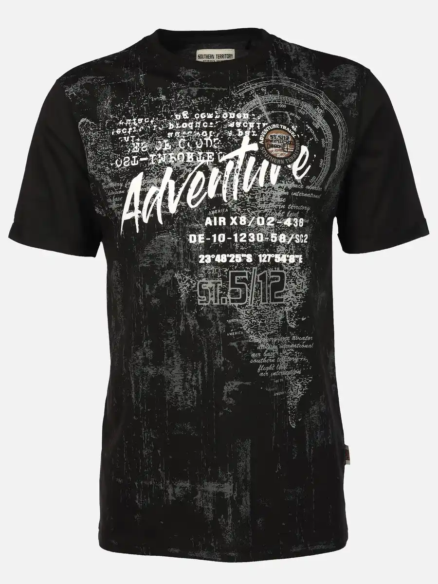 Bild 1 von Herren Shirt mit Frontprint Schwarz