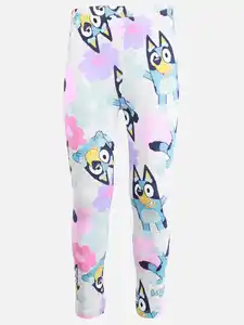 Mädchen Leggings mit Alloveprint Grau