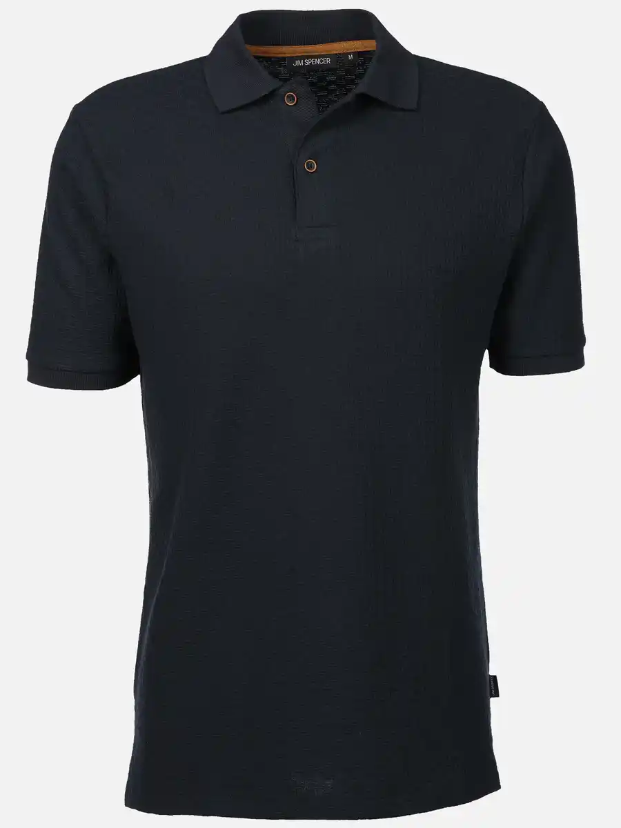 Bild 1 von Herren Poloshirt mit Struktur Blau
