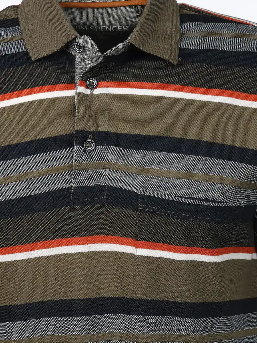 Bild 3 von Herren Poloshirt im Streifenlook Oliv