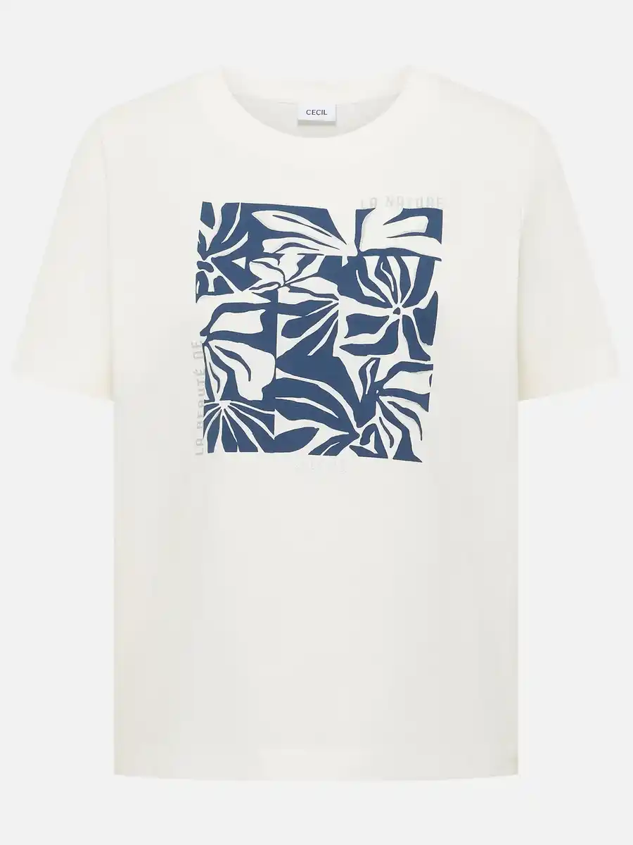 Bild 1 von Damen T-Shirt mit Frontprint Weiß