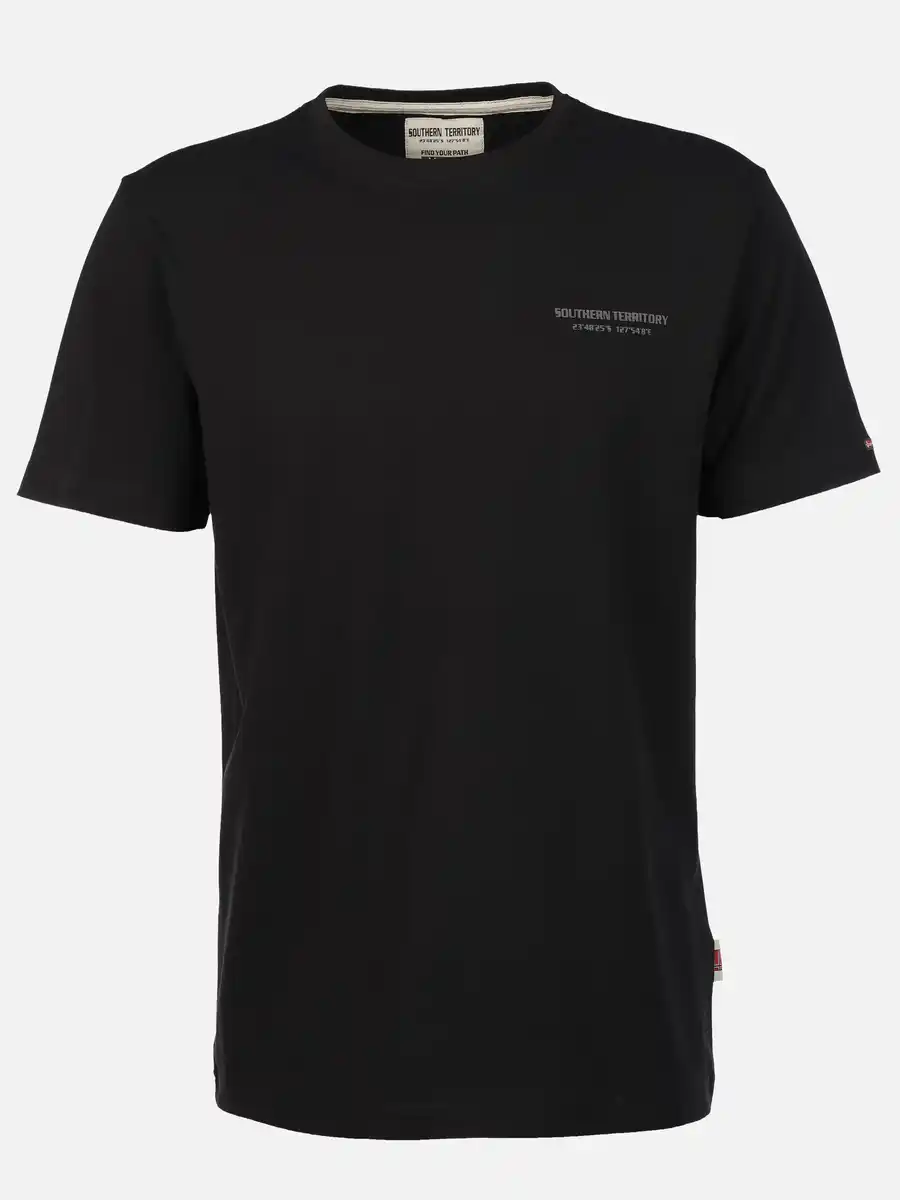 Bild 1 von Herren Shirt mit Logo-Schriftzug Schwarz