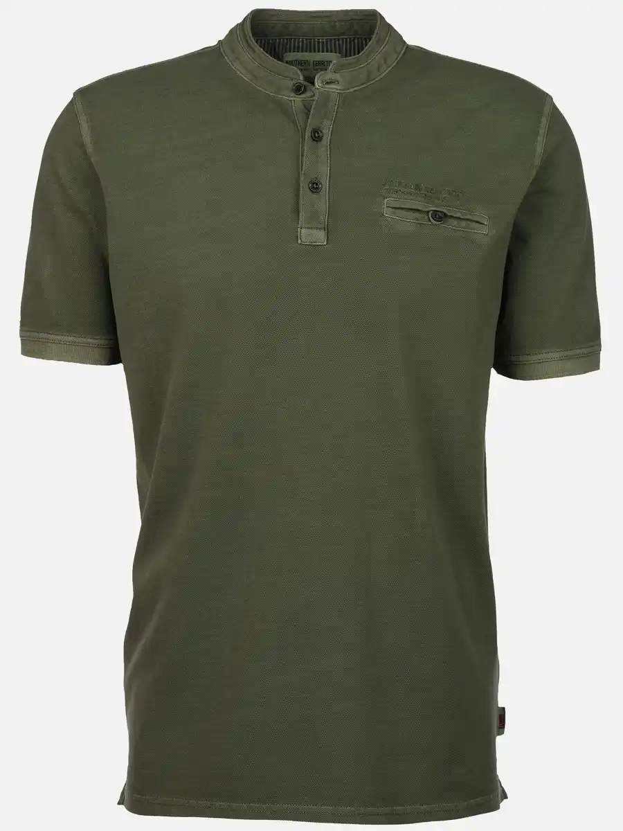 Bild 1 von Herren Henleyshirt mit Stickerei Grün