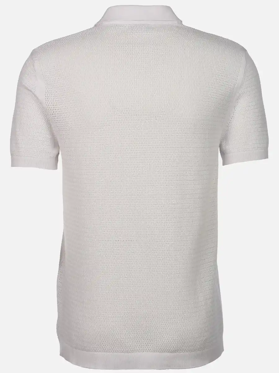 Bild 2 von Herren Strickpolo Weiß